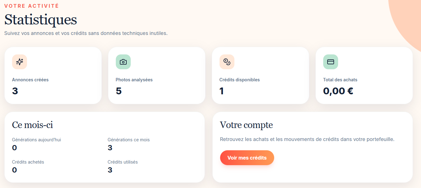 Vinted IA - Générateur d’annonces par intelligence artificielle