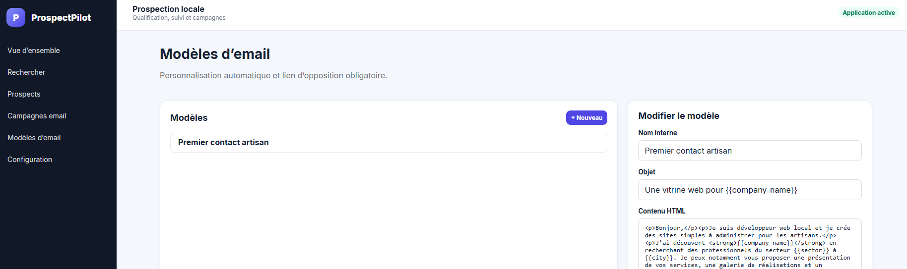 Recherche de prospects