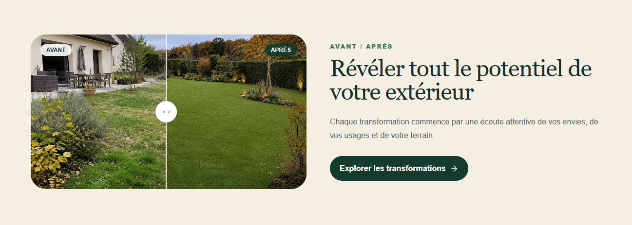 Vert d’Eure Paysage - Site vitrine pour paysagiste