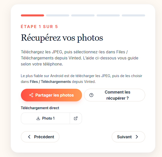 Vinted IA - Générateur d’annonces par intelligence artificielle